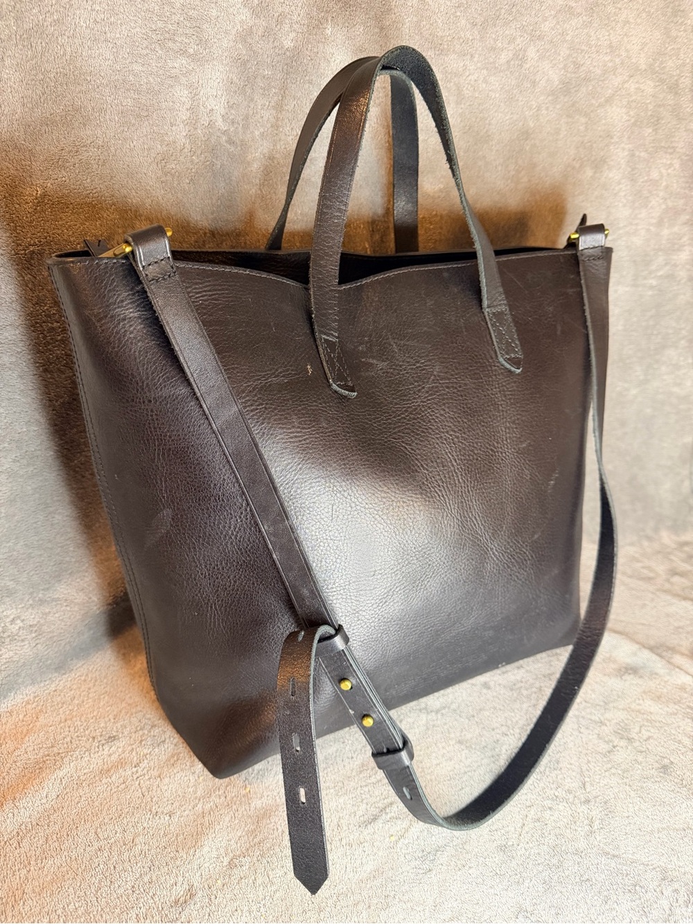 Madewell Black Leather Zip-Top Carryall Tote - Picture 3 of 9
